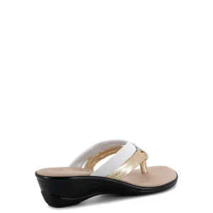 Onex Shoes Melba / White Gold Multi | Sandals | Wedges